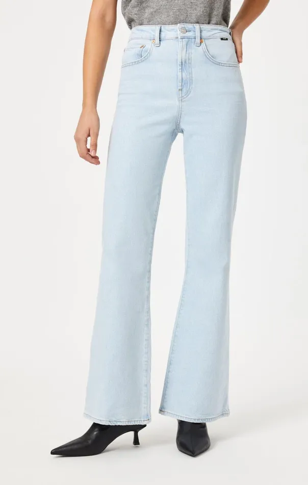 Los Angeles Flare In Bleached Recycled Blue Women Mavi Jeans Denim