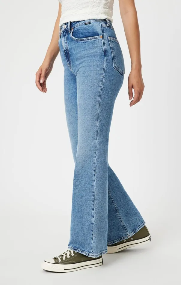 Los Angeles Flare In Light Indigo Recycled Blue Women Mavi Jeans Denim Los Angeles Flare In Light Indigo Recycled Blue Women Mavi Jeans Denim