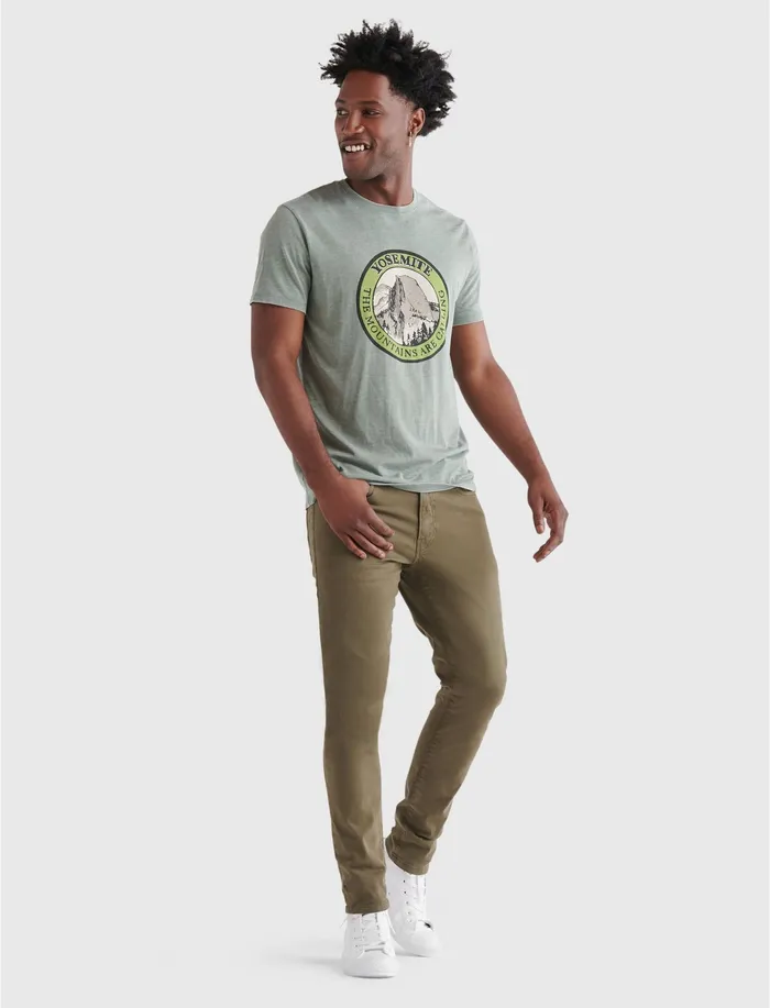 Lucky Brand 105 Slim Taper Sateen Stretch Jean Olive Night Men Jeans