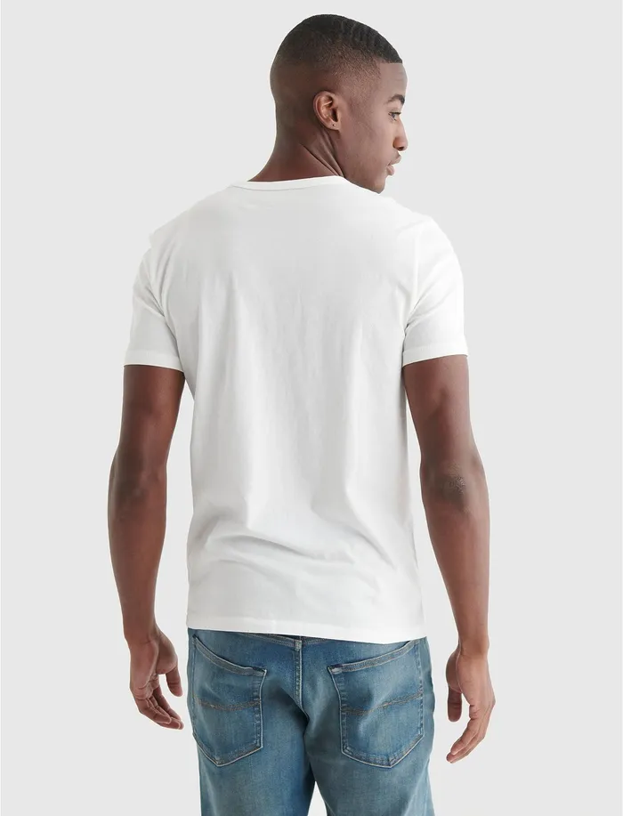 Lucky Brand Bear Hugger Tee Marshmallow Men Graphic Tees