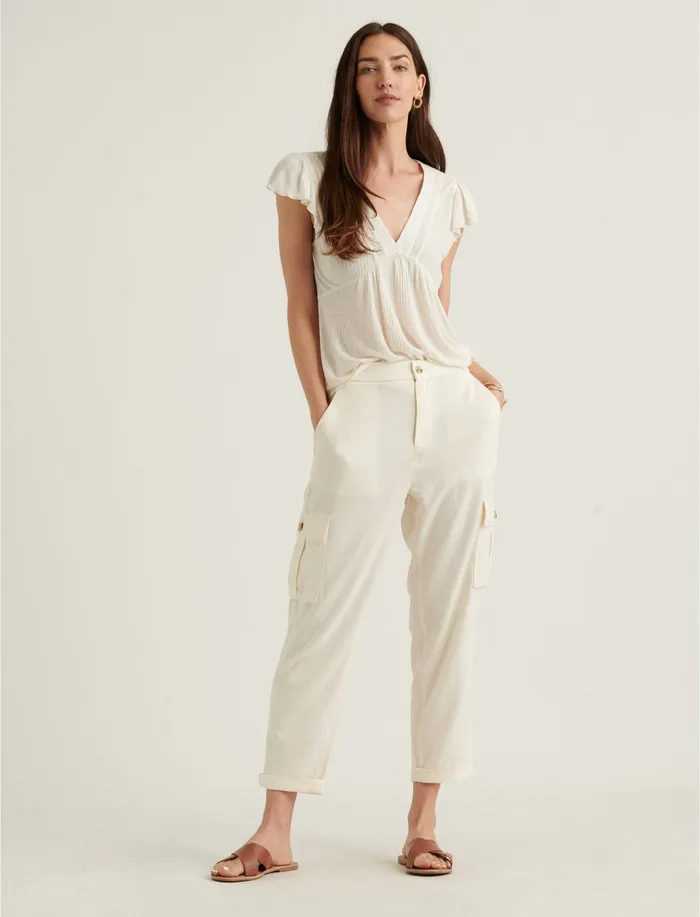 Lucky Brand Cargo Pant Bone Women Pants