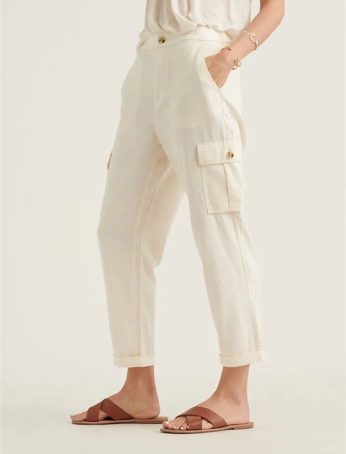Lucky Brand Cargo Pant Bone Women Pants