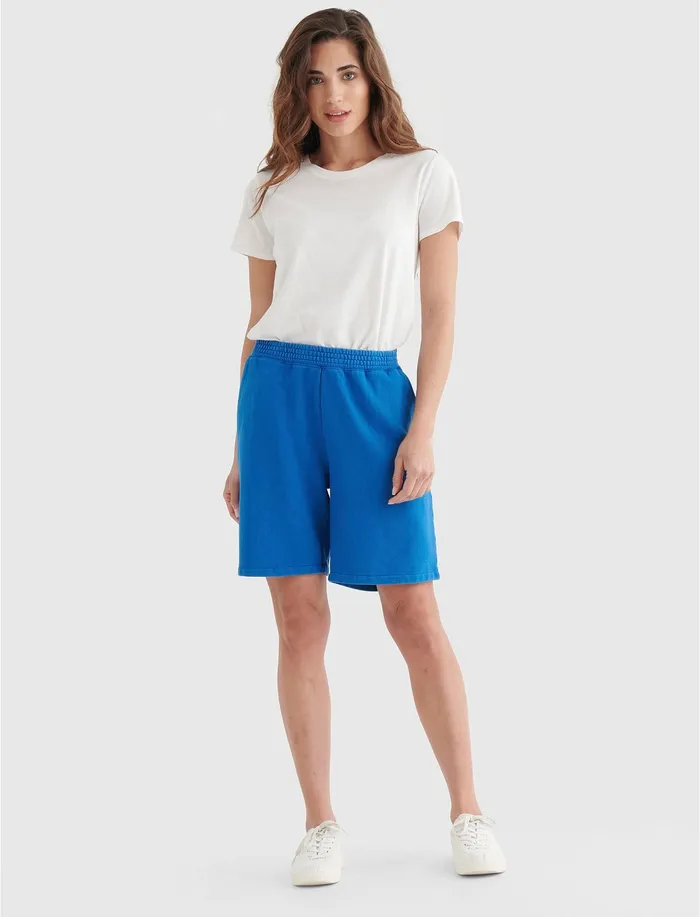 Lucky Brand High Rise Relaxed Short Anchor Blue Women Shorts