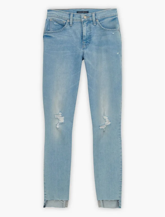 Lucky Brand Jeans Women Mid Rise Ava Crop Skinny Jean Accord Dest Step
