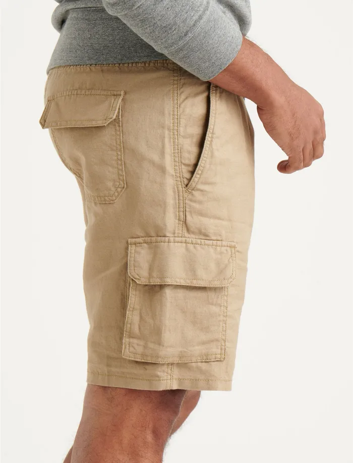 Lucky Brand Laguna Linen Cargo Short Montys Khaki Men Shorts