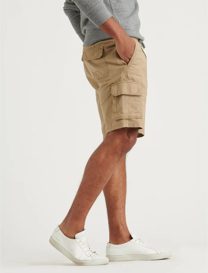 Lucky Brand Laguna Linen Cargo Short Montys Khaki Men Shorts