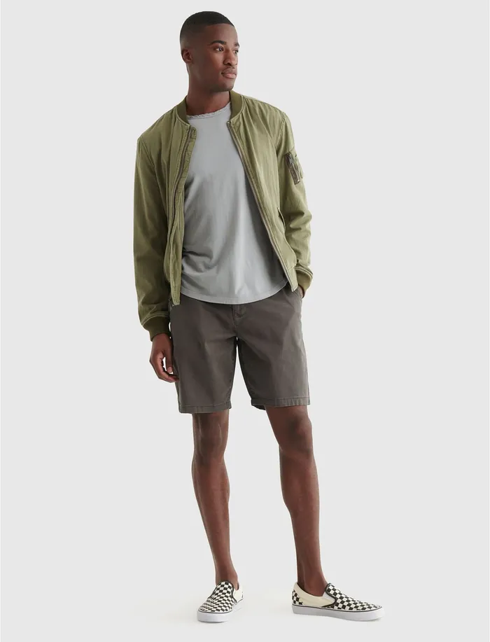 Lucky Brand Stretch Flat Front Short Moonbeam Men Shorts