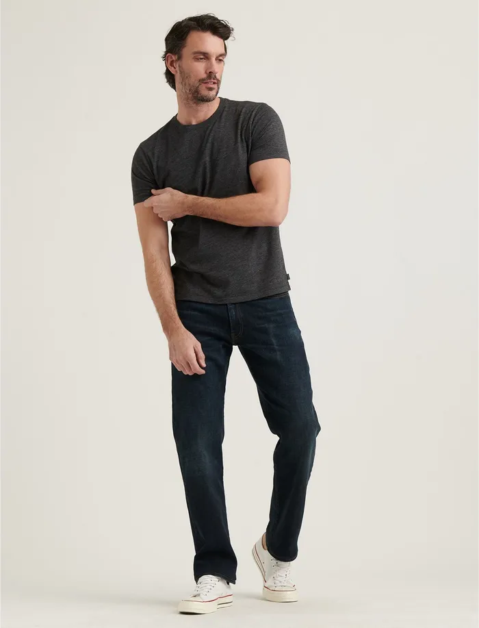Lucky Brand Triblend Crew Neck Short Sleeve Tee Jet Black Men Tees