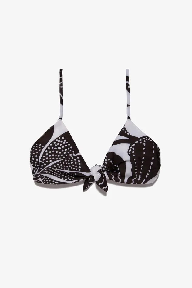 Mara Hoffman Bikini Tops Women Carla Bikini Top Black and White Mara Hoffman Bikini Tops Women Carla Bikini Top Black and White
