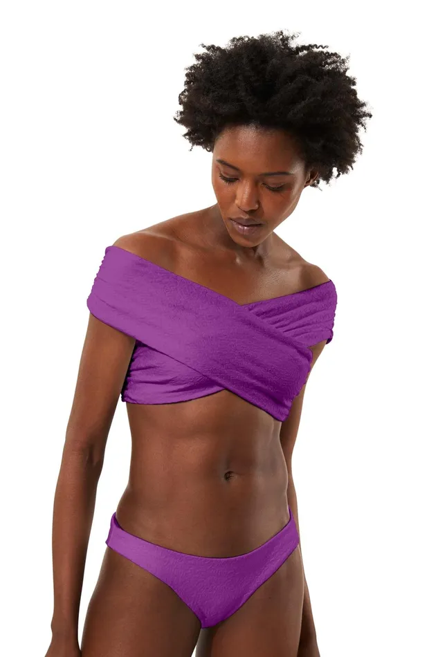 Mara Hoffman Bikini Tops Women Lorina Bikini Top Violet
