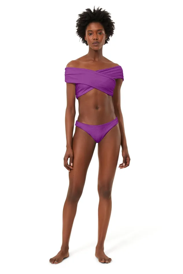 Mara Hoffman Bikini Tops Women Lorina Bikini Top Violet Mara Hoffman Bikini Tops Women Lorina Bikini Top Violet