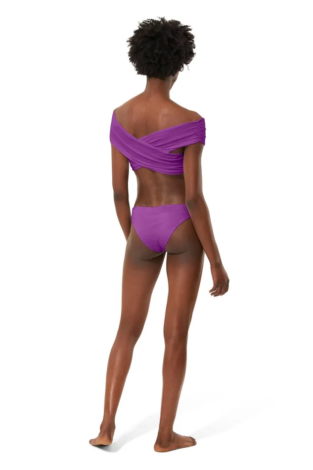 Mara Hoffman Bikini Tops Women Lorina Bikini Top Violet Mara Hoffman Bikini Tops Women Lorina Bikini Top Violet