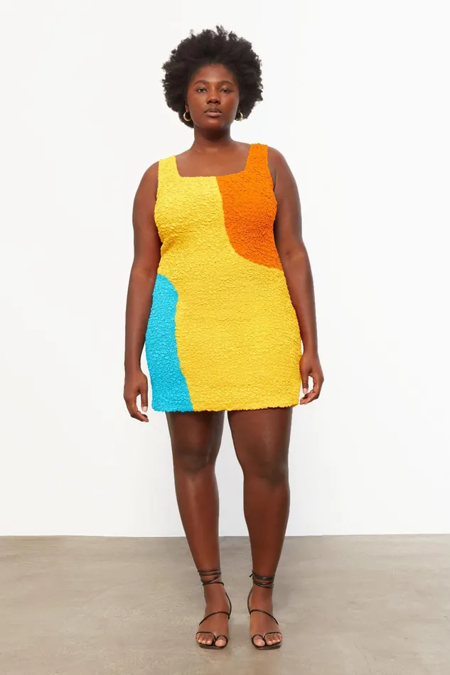 Mara Hoffman Extended Sizes Women Extended Laura Dress Yellow Multi