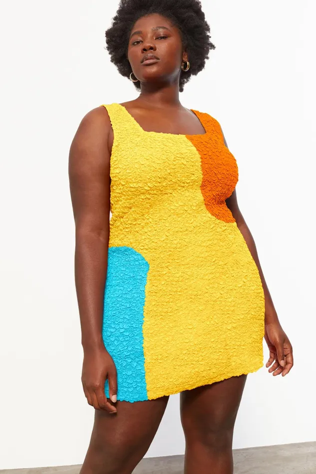 Mara Hoffman Extended Sizes Women Extended Laura Dress Yellow Multi