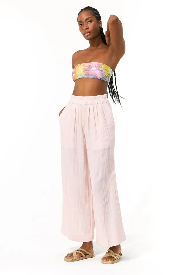 Mara Hoffman Pants and Shorts Women Paloma Pant Pastel Pink Mara Hoffman Pants and Shorts Women Paloma Pant Pastel Pink