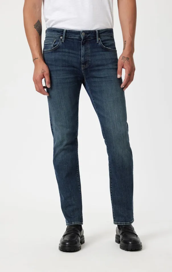 Marcus Slim Straight Leg In Dark Used Organic Vintage Men Mavi Jeans Denim