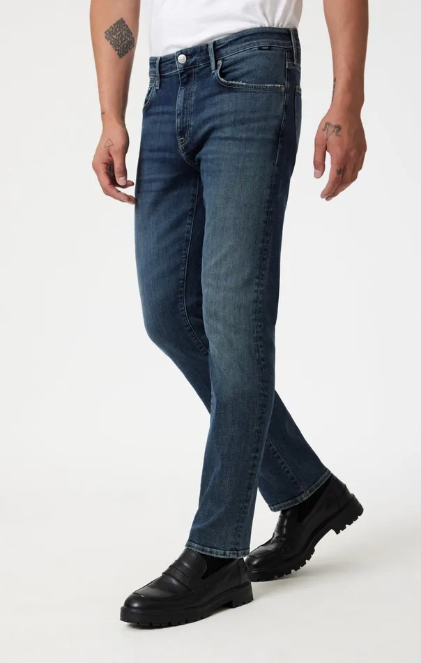 Marcus Slim Straight Leg In Dark Used Organic Vintage Men Mavi Jeans Denim