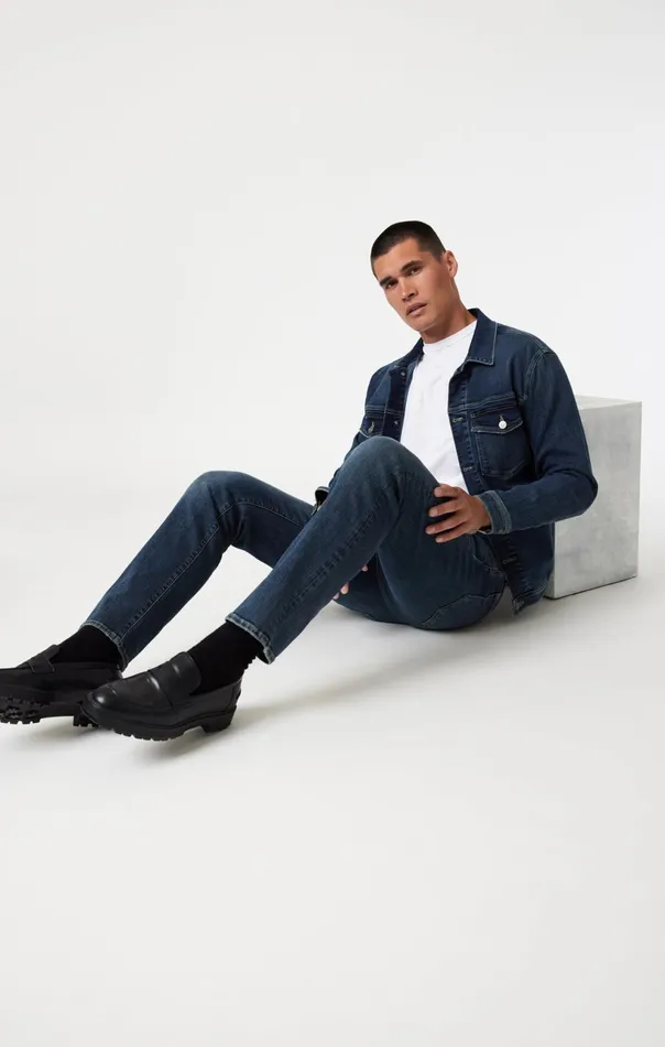 Marcus Slim Straight Leg In Dark Used Organic Vintage Men Mavi Jeans Denim