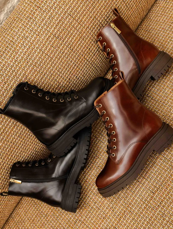 Max Intense Black Women Bobbies Ankle Boots