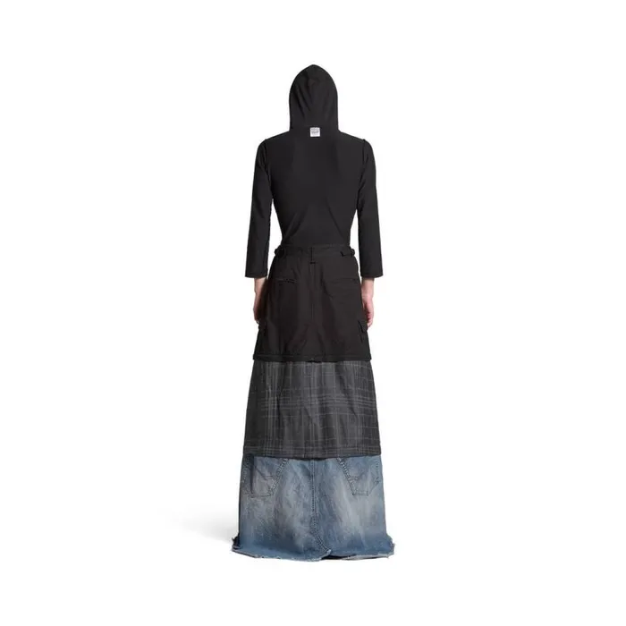 Maxi Layered Cargo Skirt In Multicolored Women Balenciaga Dresses and Skirts