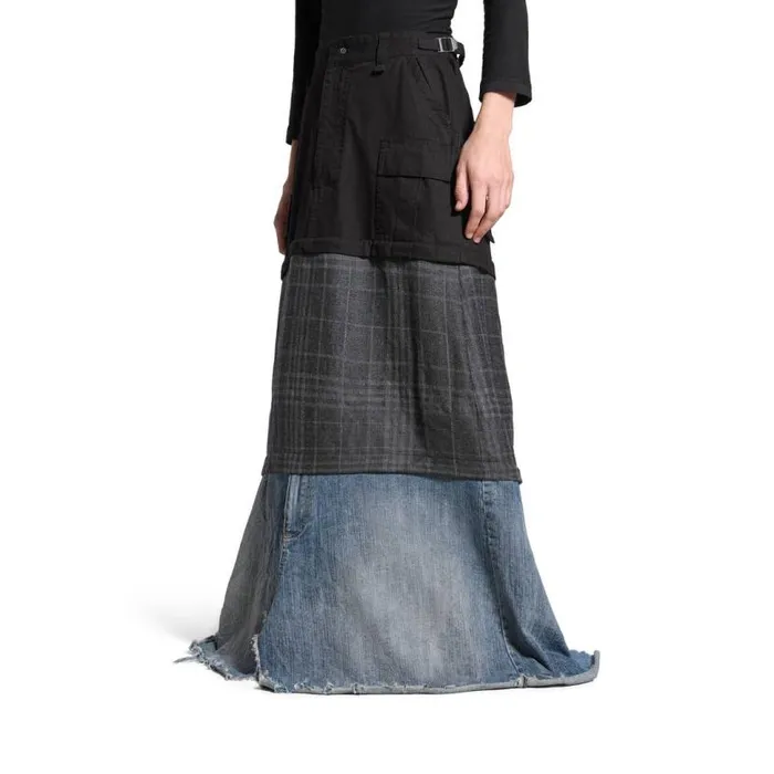 Maxi Layered Cargo Skirt In Multicolored Women Balenciaga Dresses and Skirts