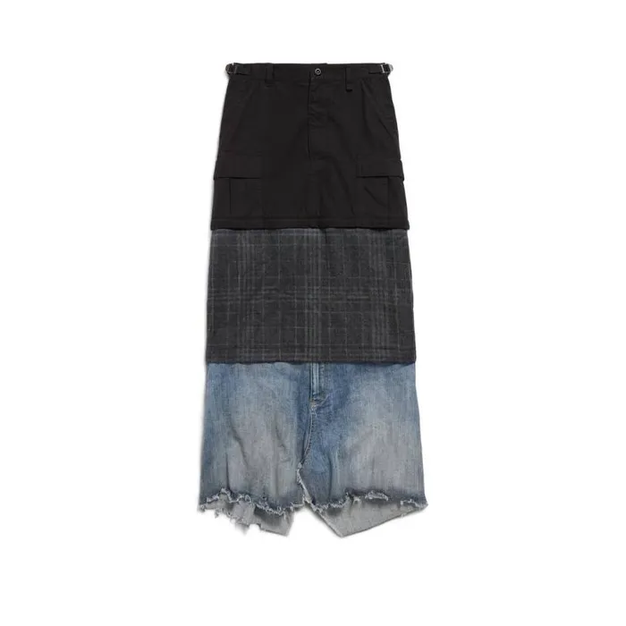 Maxi Layered Cargo Skirt In Multicolored Women Balenciaga Dresses and Skirts
