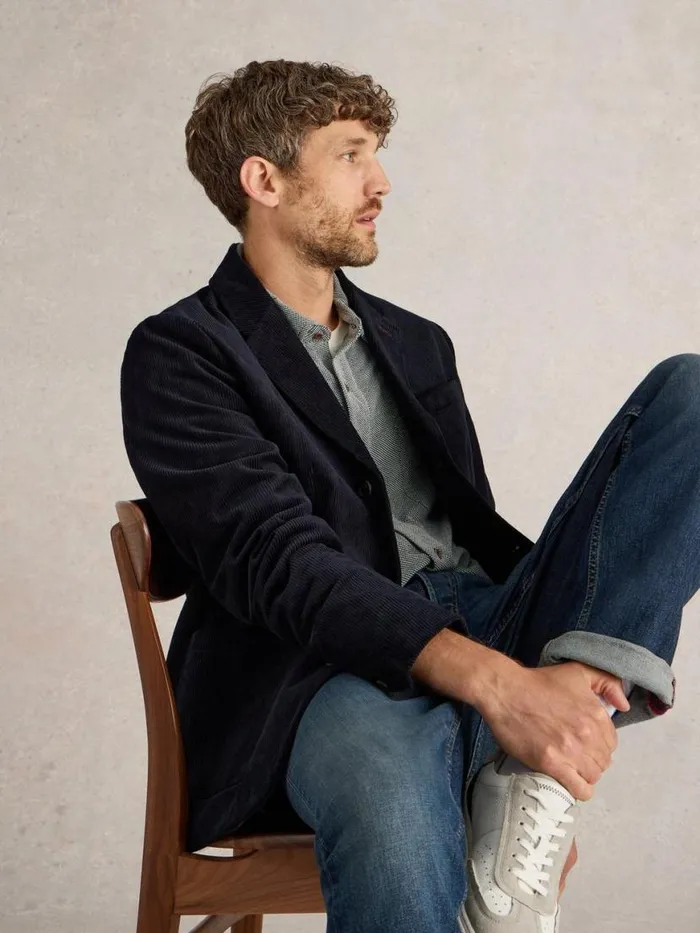 Men Blazers White Stuff Kirkby Cord Blazer Dark Navy Men Blazers White Stuff Kirkby Cord Blazer Dark Navy