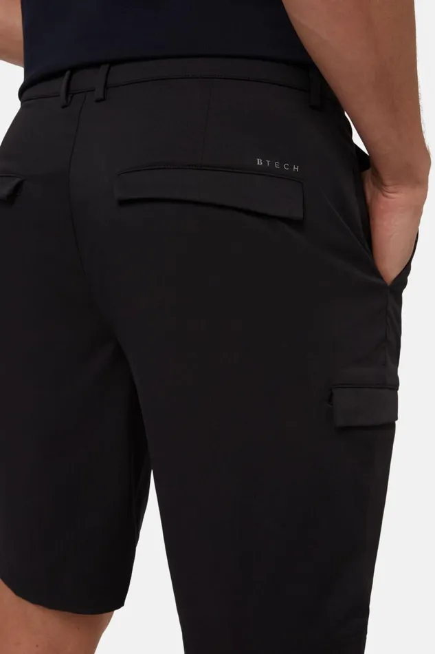 Men Boggi Milano Bermuda Cargo Bermuda Shorts In Technical Fabric Navy Blue Men Boggi Milano Bermuda Cargo Bermuda Shorts In Technical Fabric Navy Blue