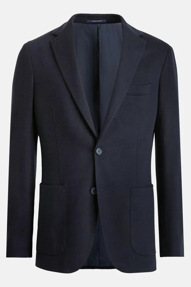 Men Boggi Milano Blazers Blue Bjersey Cashmere And Tencel Jacket Navy Blue Men Boggi Milano Blazers Blue Bjersey Cashmere And Tencel Jacket Navy Blue