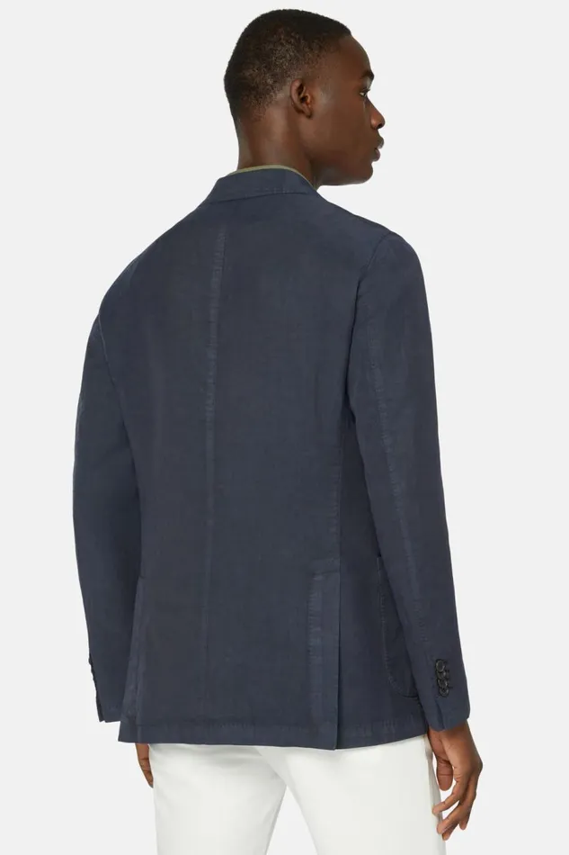 Men Boggi Milano Blazers Blue TencelLinenCotton Jacket Blue Men Boggi Milano Blazers Blue TencelLinenCotton Jacket Blue