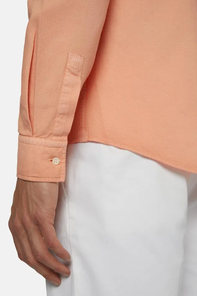 Men Boggi Milano Casual Shirts Regular Fit Papaya Cotton Shirt Papaya Men Boggi Milano Casual Shirts Regular Fit Papaya Cotton Shirt Papaya