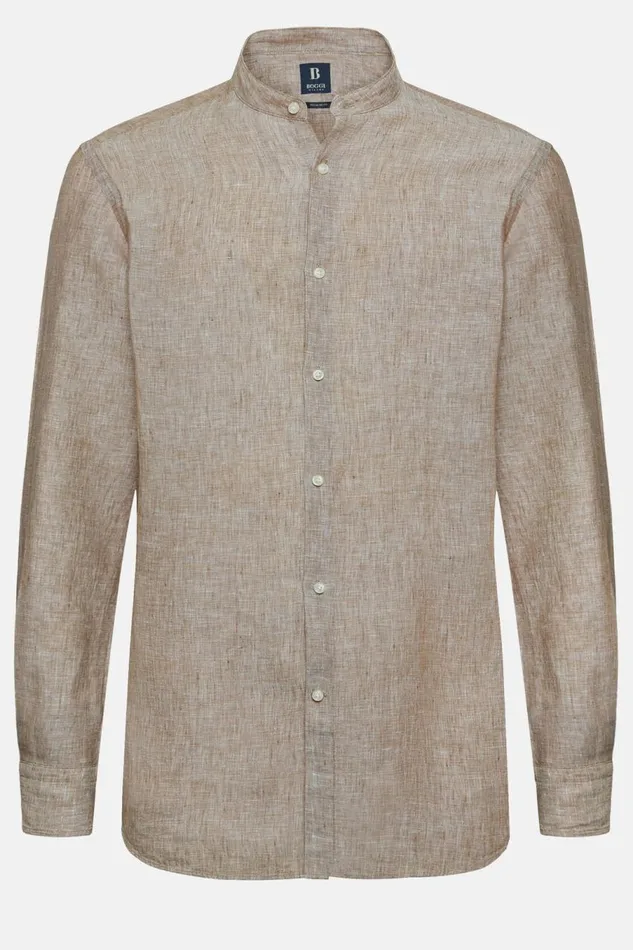 Men Boggi Milano Casual Shirts Regular Fit Sand Linen Shirt Sand Men Boggi Milano Casual Shirts Regular Fit Sand Linen Shirt Sand