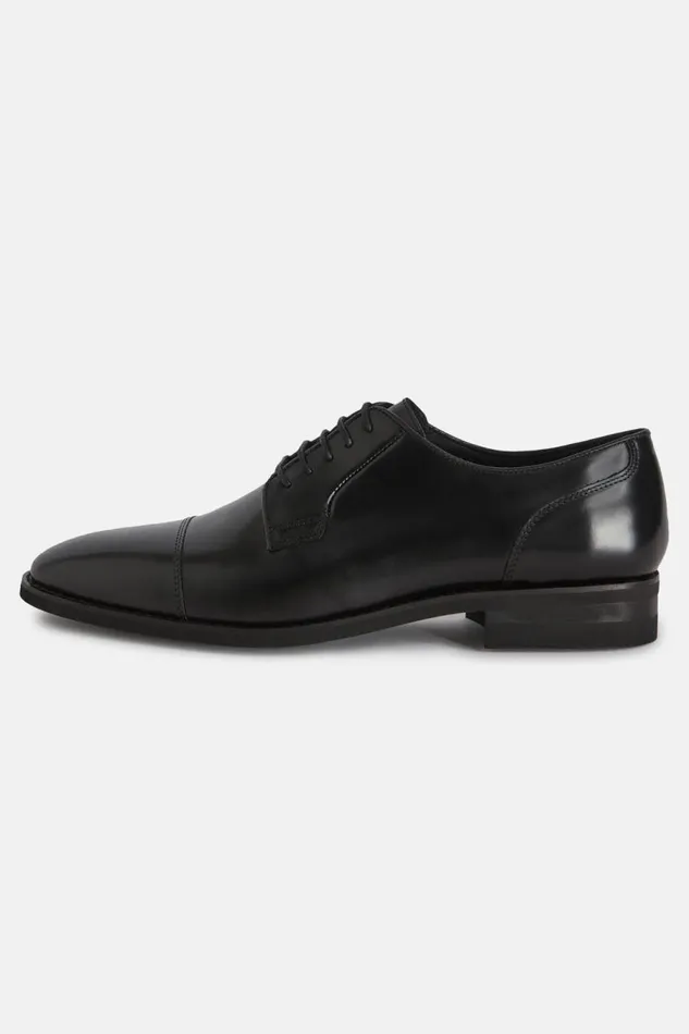 Men Boggi Milano Classic Leather Derby Shoes Black