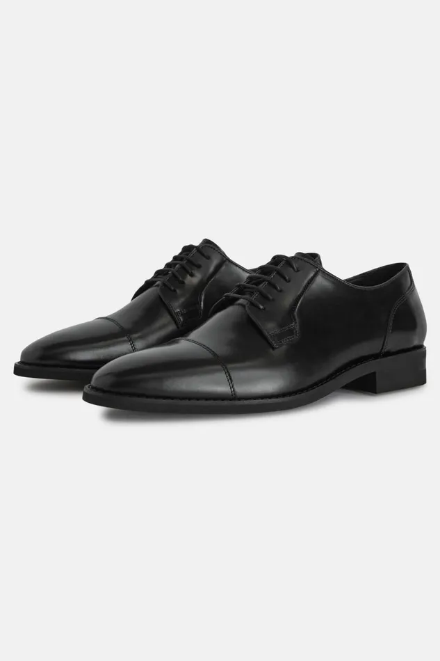Men Boggi Milano Classic Leather Derby Shoes Black Men Boggi Milano Classic Leather Derby Shoes Black