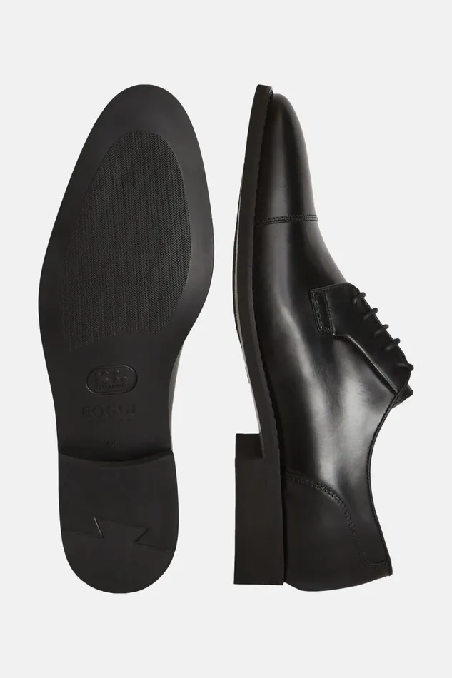 Men Boggi Milano Classic Leather Derby Shoes Black Men Boggi Milano Classic Leather Derby Shoes Black