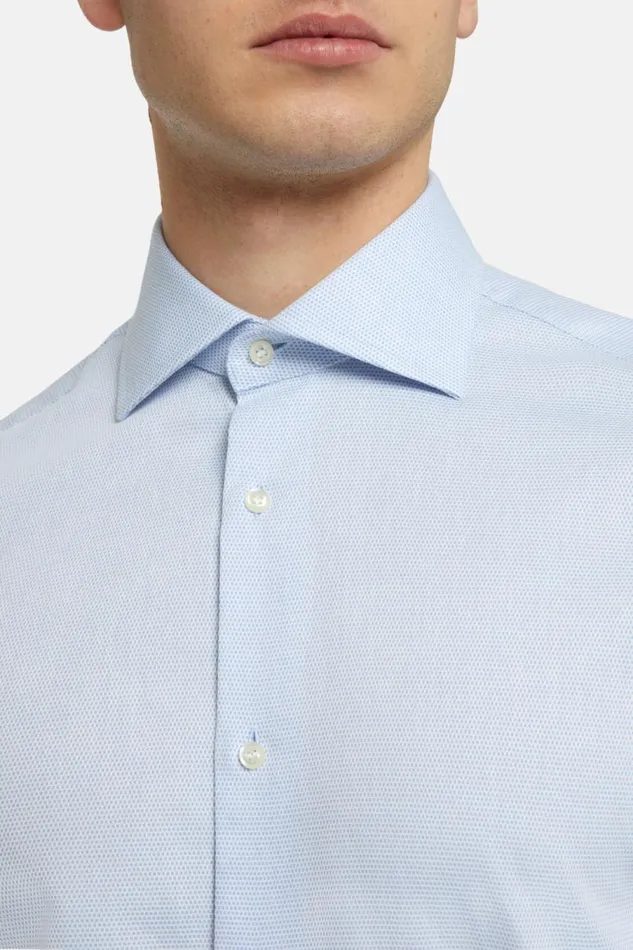 Men Boggi Milano Dress Shirts Dobby Windsor Collar Shirt Slim Fit Light Blu Men Boggi Milano Dress Shirts Dobby Windsor Collar Shirt Slim Fit Light Blu