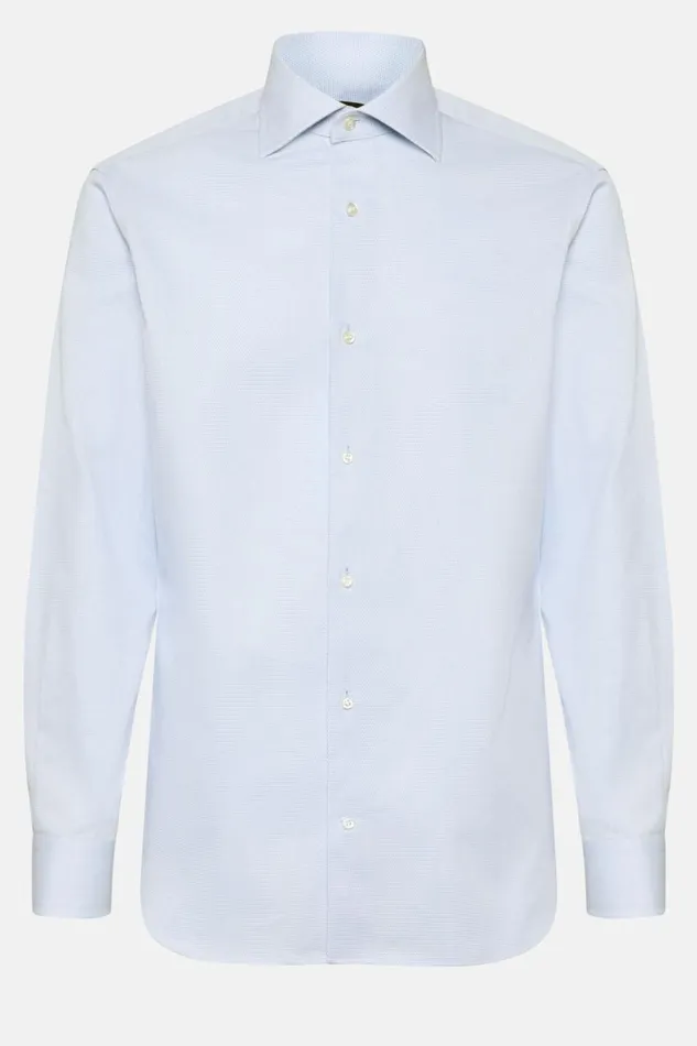 Men Boggi Milano Dress Shirts Dobby Windsor Collar Shirt Slim Fit Light Blu Men Boggi Milano Dress Shirts Dobby Windsor Collar Shirt Slim Fit Light Blu