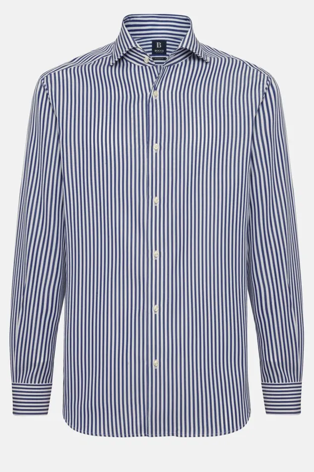 Men Boggi Milano Dress Shirts Regular Fit Royal Blue Striped Cotton Shirt Royal Blue Men Boggi Milano Dress Shirts Regular Fit Royal Blue Striped Cotton Shirt Royal Blue