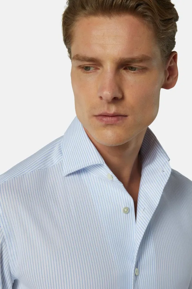Men Boggi Milano Dress Shirts Regular Fit Sky Blue Cotton And COOLMAX Shirt Light Blu Men Boggi Milano Dress Shirts Regular Fit Sky Blue Cotton And COOLMAX Shirt Light Blu