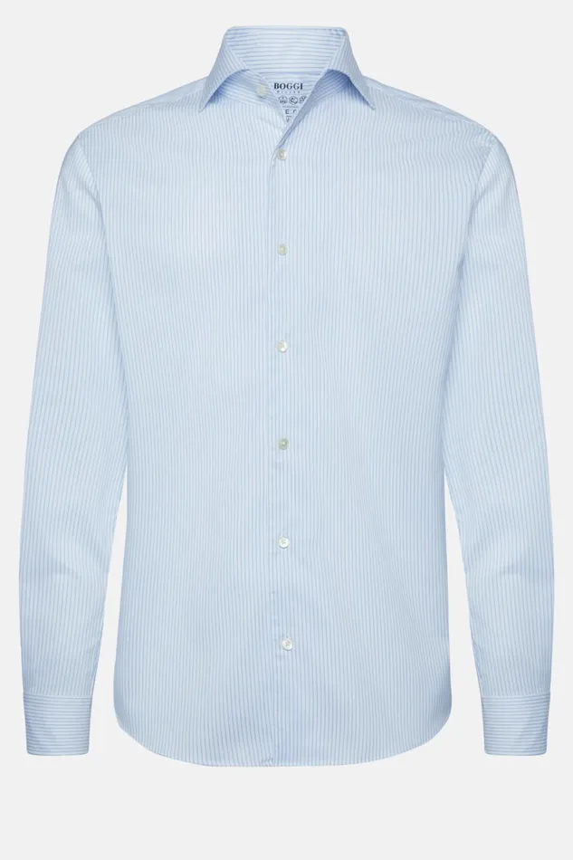 Men Boggi Milano Dress Shirts Regular Fit Sky Blue Cotton And COOLMAX Shirt Light Blu Men Boggi Milano Dress Shirts Regular Fit Sky Blue Cotton And COOLMAX Shirt Light Blu