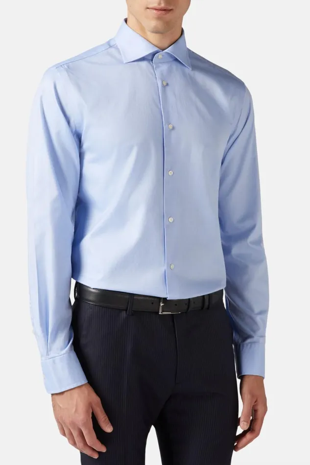 Men Boggi Milano Dress Shirts Slim Fit Sky Blue Cotton Twill Shirt Light Blu Men Boggi Milano Dress Shirts Slim Fit Sky Blue Cotton Twill Shirt Light Blu
