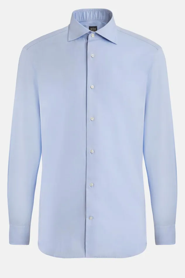 Men Boggi Milano Dress Shirts Slim Fit Sky Blue Cotton Twill Shirt Light Blu Men Boggi Milano Dress Shirts Slim Fit Sky Blue Cotton Twill Shirt Light Blu
