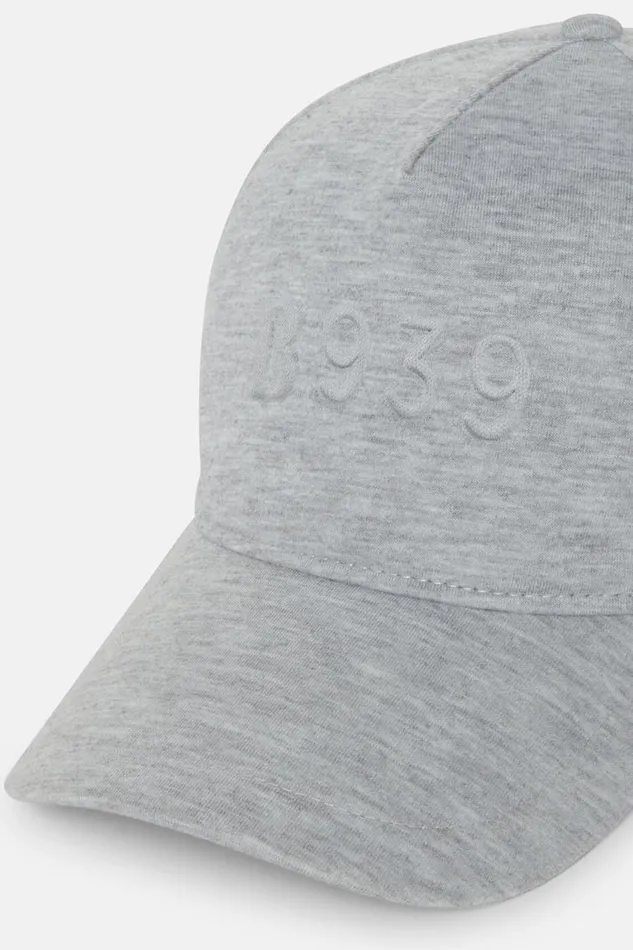 Men Boggi Milano Hats Jersey Baseball Cap With Logo Grey Men Boggi Milano Hats Jersey Baseball Cap With Logo Grey