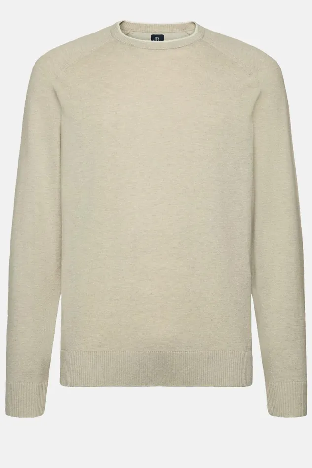 Men Boggi Milano Knitwear Beige Crew Neck Jumper In Cotton Silk And Cashmere Beige Men Boggi Milano Knitwear Beige Crew Neck Jumper In Cotton Silk And Cashmere Beige