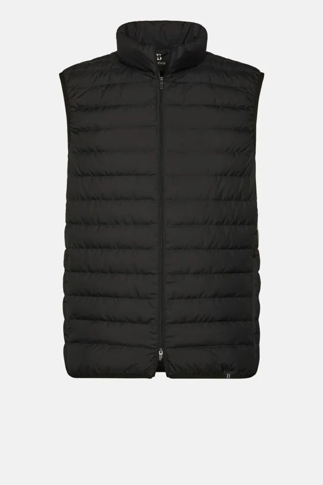 Men Boggi Milano Outerwear Goose Down Recycled Fabric Vest Black Men Boggi Milano Outerwear Goose Down Recycled Fabric Vest Black