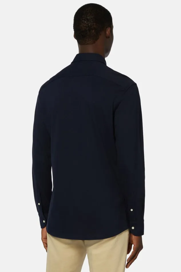Men Boggi Milano Polo Shirts Cotton Piqu Regular Fit Polo Shirt Navy Blue Men Boggi Milano Polo Shirts Cotton Piqu Regular Fit Polo Shirt Navy Blue