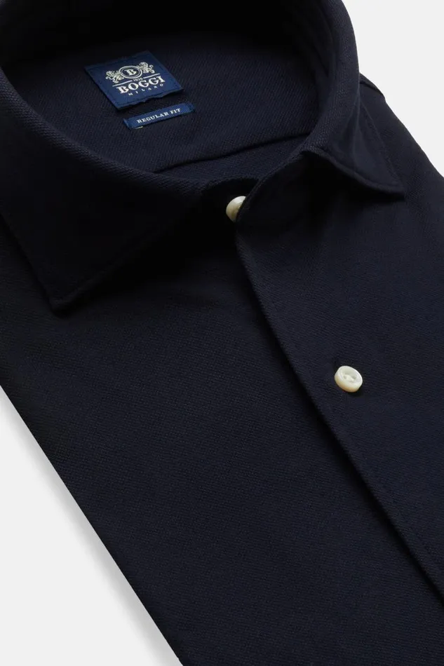 Men Boggi Milano Polo Shirts Cotton Piqu Regular Fit Polo Shirt Navy Blue Men Boggi Milano Polo Shirts Cotton Piqu Regular Fit Polo Shirt Navy Blue