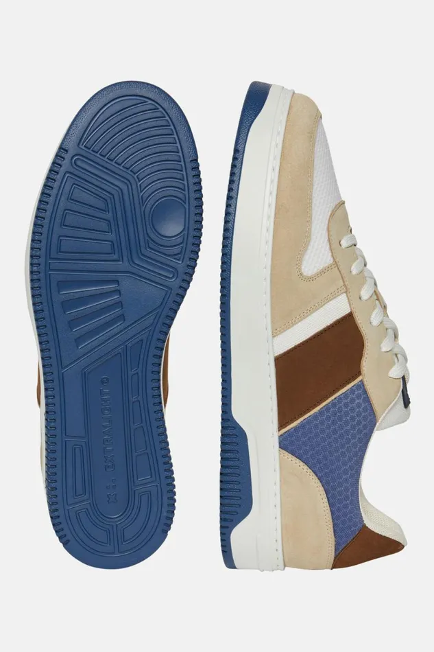 Men Boggi Milano Sneakers Beige Trainers In Leather And Technical Fabric Light Blu Men Boggi Milano Sneakers Beige Trainers In Leather And Technical Fabric Light Blu