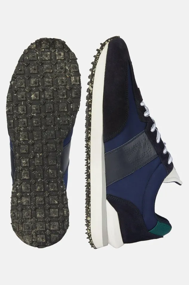 Men Boggi Milano Sneakers Navy Trainers In Leather And Technical Fabric Navy Blue Men Boggi Milano Sneakers Navy Trainers In Leather And Technical Fabric Navy Blue