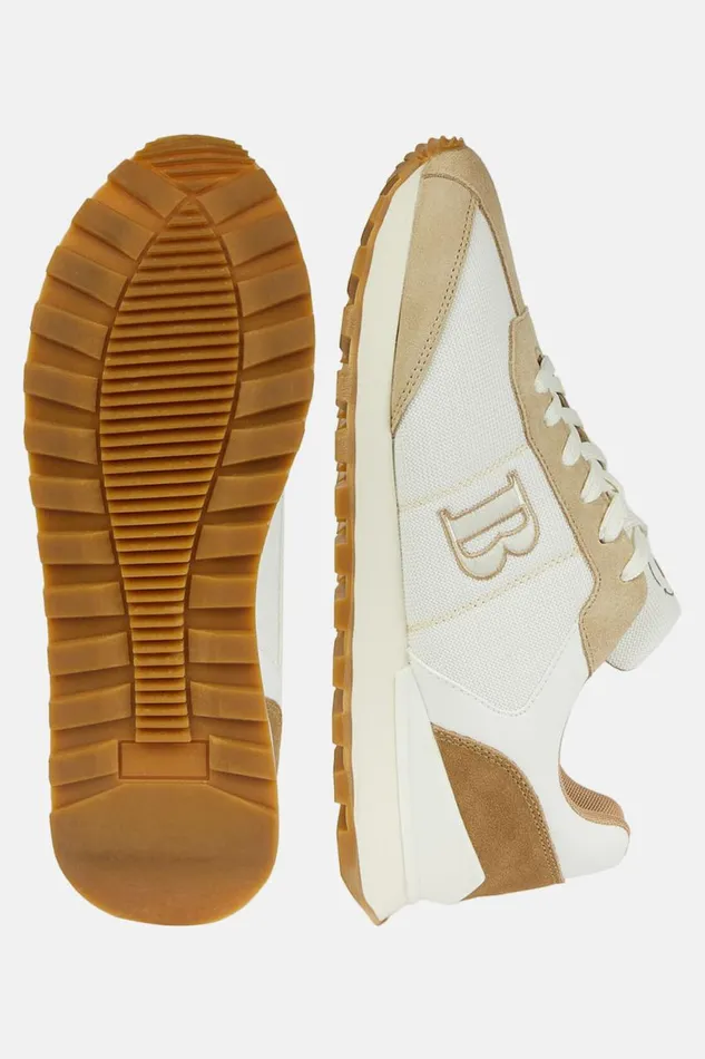 Men Boggi Milano Sneakers White Sustainable Fabric Trainers Sand Men Boggi Milano Sneakers White Sustainable Fabric Trainers Sand